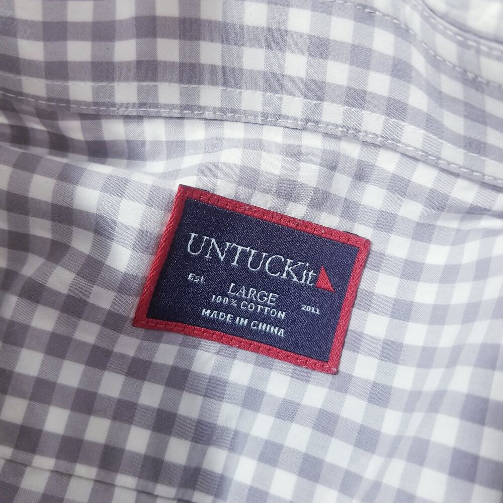 Untuckit Plaid Print Button Front Long Sleeves Co… - image 3